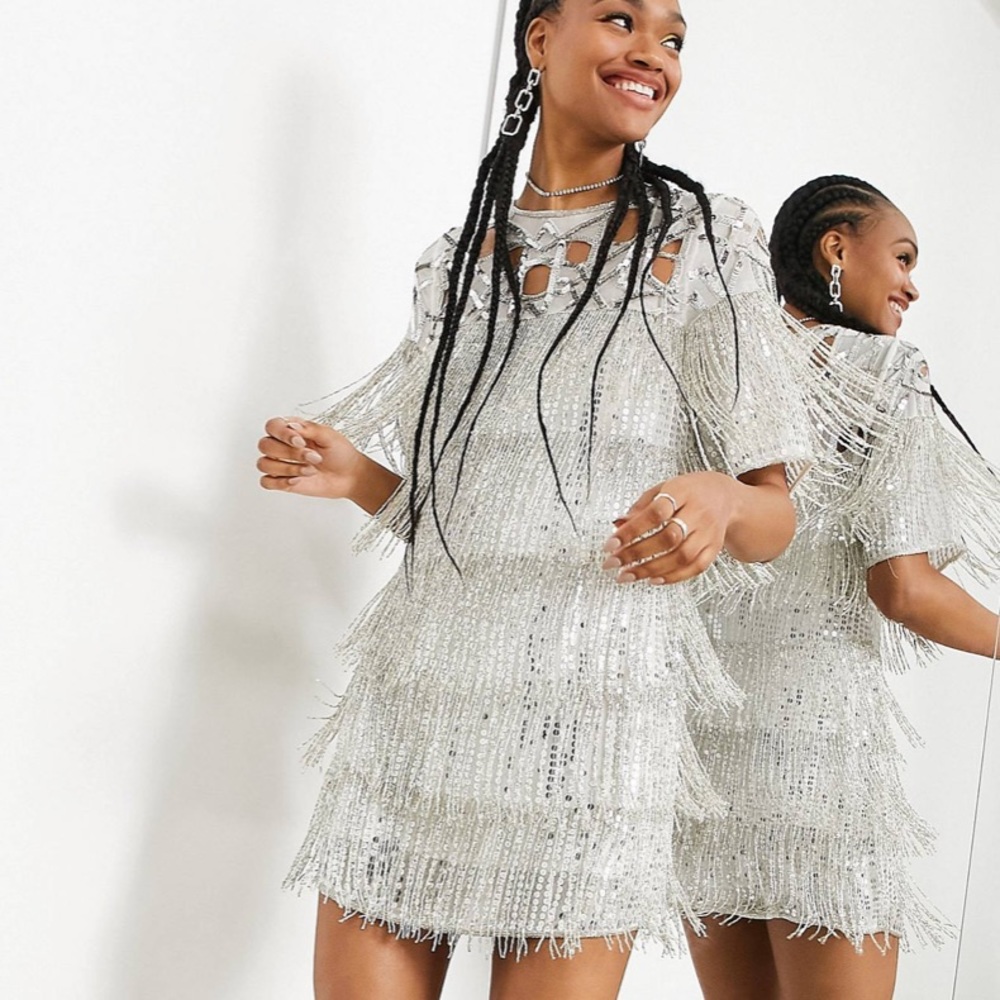 Fringe sequin dress